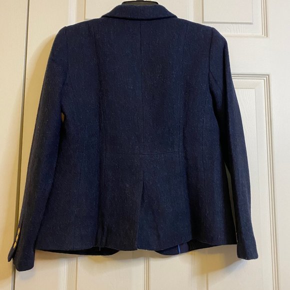 Talbots Navy Shetland Wool-Blend Blazer 2P - Picture 4 of 5